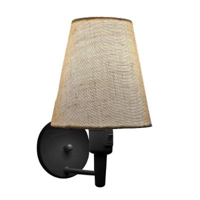 Lustre Pendente Quadrado Vivare Md-4075 Cúpula Em Tecido 30/50x50cm - Bivolt Preto-rustico Bege 110v/220v