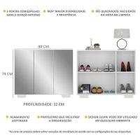 Sapateira Com Espelho 3 Portas Nina Mp6023 Branca - 5