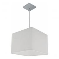 Lustre Pendente Quadrado Vivare Md-4059 Cúpula Em Tecido 21/35x35cm - Bivolt Branco 127/220v - 8