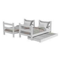 Treliche Madeira Maciça Vira 2 Camas Com Colchões Inclusos Dubai Multimóveis Cr35107 Branco Branco - 3