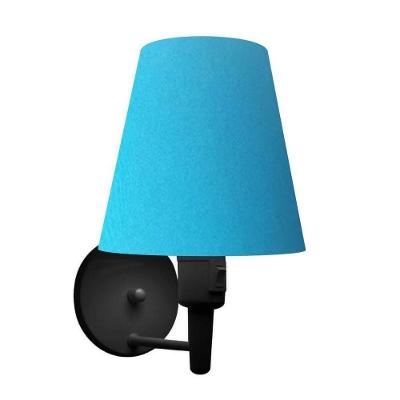 Lustre Pendente Quadrado Vivare Md-4075 Cúpula Em Tecido 30/50x50cm - Bivolt Preto-azul-turquesa 110v/220v