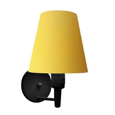 Lustre Pendente Quadrado Vivare Md-4075 Cúpula Em Tecido 30/50x50cm - Bivolt Preto-amarelo 110v/220v