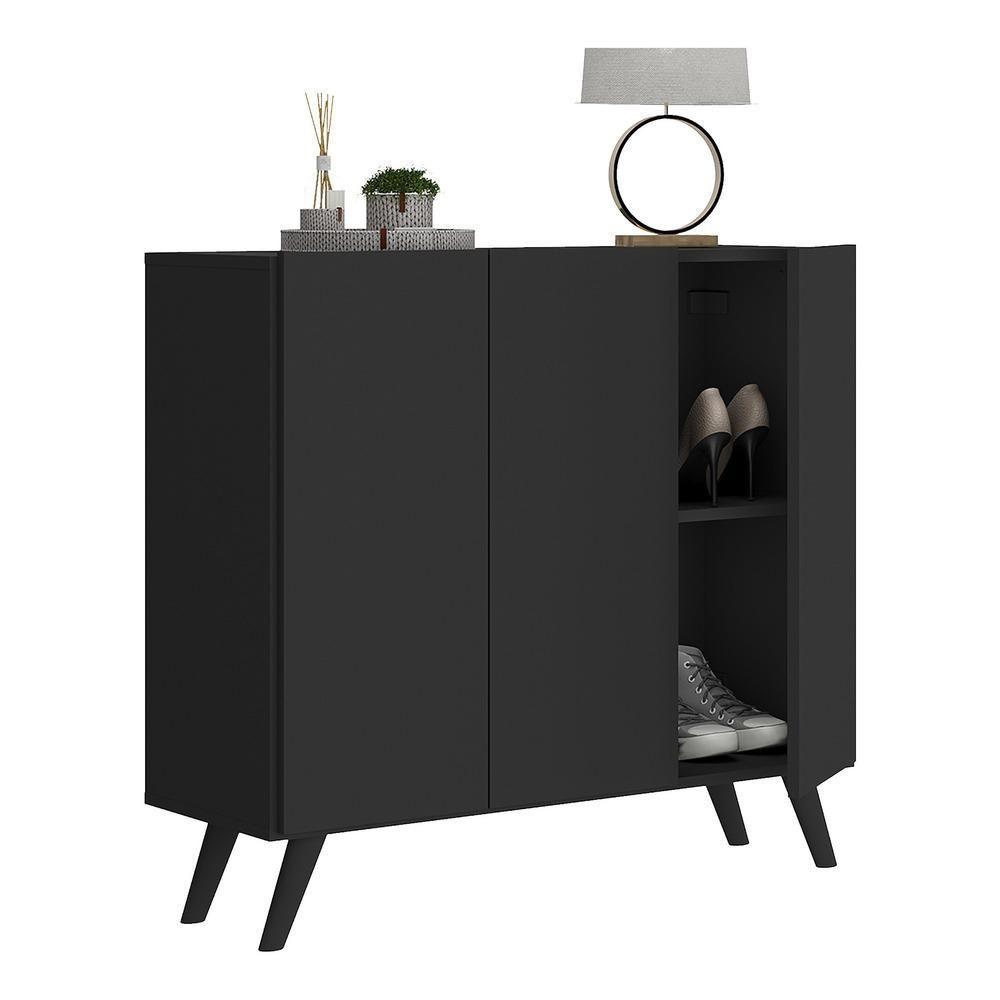 Sapateira Retrô 3 Portas Nina Mp6018 Preta - 6