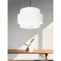 Lustre Sala De Jantar Com Desvio Vivare Md-4398 Cúpula Em Tecido 45cm Branco 127/220v - 9