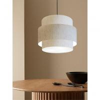 Lustre Sala De Jantar Com Desvio Vivare Md-4398 Cúpula Em Tecido 45cm Linho Bege 127/220v - 3