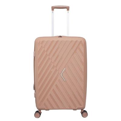 Mala De Bordo Polipropileno Para Viagem Yins 21206 Cadeado Tsa Rodas Duplas Giro 360 Rose Rosa P