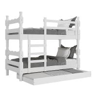 Treliche Madeira Maciça Vira 2 Camas p/ Colchão 78/88 X 188cm Porto Multimóveis Cr35106 Branco - 1