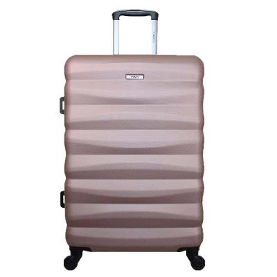 Mala De Viagem Média Abs Yins 21089 Cadeado Embutido Rodas Giro 360º Rosê M