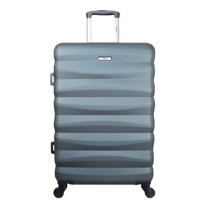 Mala De Viagem Média Em Abs Yins 21089 Cadeado Integrado Rodas Giro 360 Verde
