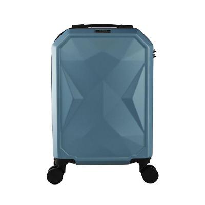 Mala De Bordo Pequena Em Abs Yins Angle 21162 Cadeado Integrado Rodas Giro 360 Azul P