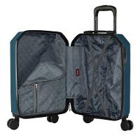 Mala De Bordo Pequena Em Abs Yins Angle 21162 Cadeado Integrado Rodas Giro 360 Azul P - 2