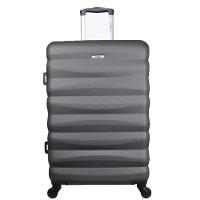 Mala De Bordo Pequena Em Abs Yins 21089 Cadeado Integrado Rodas Giro 360° Cinza P - 2