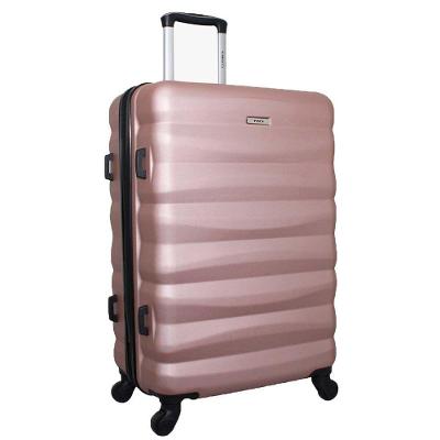 Mala de Bordo Pequena para Viagem em ABS Yins 21089 Cadeado Integrado Rodas Giro 360° Rosê