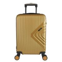 Mala De Bordo Abs Yins Cleopátra Cadeado Integrado Rodas Duplas Giro 360 Dourado P - 1