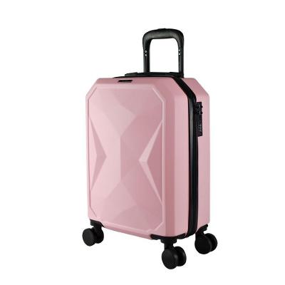 Mala De Bordo Abs Yins Angle 21162 Cadeado Integrado Rodas Giro 360 Rosa P