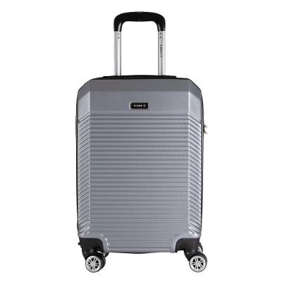 Mala De Bordo Abs Yins Ys21110 Cadeado Integrado Rodas Duplas Giro 360 Prata P