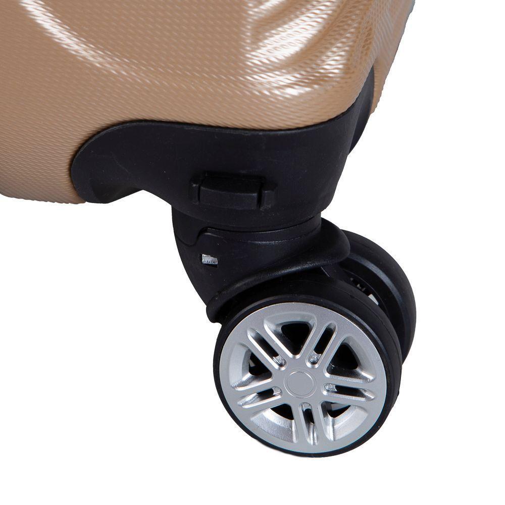 Mala De Bordo Abs Yins Ys21110 Cadeado Integrado Rodas Duplas Champagne P - 2