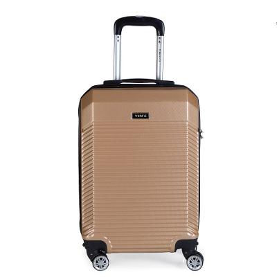 Mala De Bordo Abs Yins Ys21110 Cadeado Integrado Rodas Duplas Champagne P