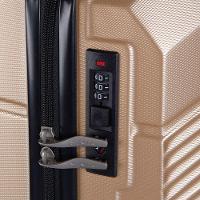 Mala De Bordo Abs Yins Ys21110 Cadeado Integrado Rodas Duplas Champagne P - 3