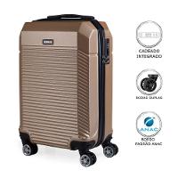 Mala De Bordo Abs Yins Ys21110 Cadeado Integrado Rodas Duplas Champagne P - 5