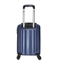 Mala De Bordo Pequena Em Abs Yins 21023 Cadeado Integrado Rodas Giro 360º Azul Pp - 2