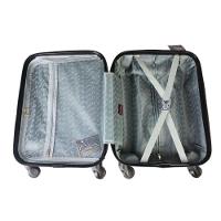 Mala De Bordo Pequena Em Abs Yins 21023 Cadeado Integrado Rodas Giro 360º Azul Pp - 3