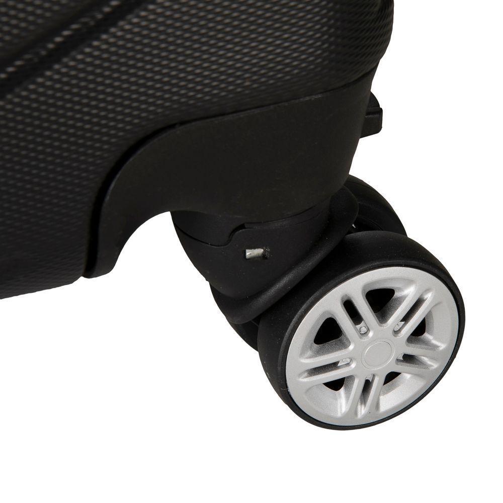 Mala De Bordo Pequena Em Abs Yins Ys21158 Cadeado Integrado Rodas Duplas Giro 360º Preto P - 5