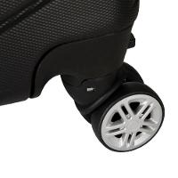 Mala De Bordo Pequena Em Abs Yins Ys21158 Cadeado Integrado Rodas Duplas Giro 360º Preto P - 5