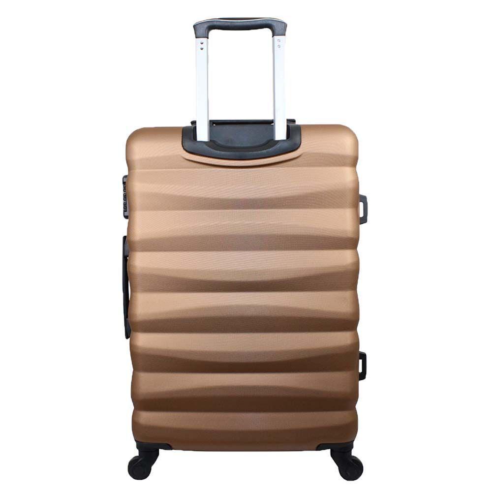 Mala De Viagem Media Em Abs Yins 21089 Cadeado Integrado Rodas Giro 360 Cobre M - 2
