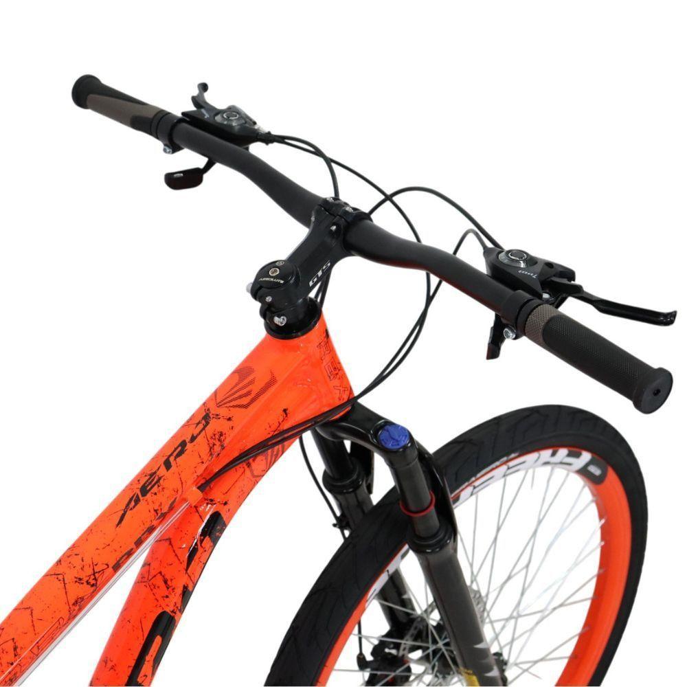 Bicicleta Aero Rbx Aro 26 Quadro Alumínio Freio A Disco Laranja Neon - 5