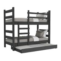 Treliche Madeira Maciça - Vira 2 Camas - Com Colchões Inclusos Dubai Multimóveis Cr35107 Preto Preto - 1