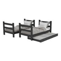 Treliche Madeira Maciça - Vira 2 Camas - Com Colchões Inclusos Dubai Multimóveis Cr35107 Preto Preto - 3