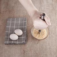 Batedor Automático Giratório Em Inox – Mixer Manual De Ovos E Massas Para Omeletes, Cremes E Bebidas - 6