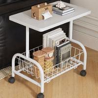 Mesa Lateral Multiuso Com Rodinhas - Carrinho Auxiliar Compacto Para Sala, Quarto E Escritório (branca) - 2