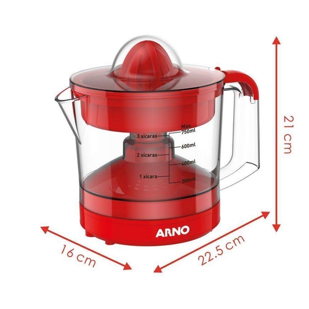 Espremedor Frutas Arno Suco Express 0,75l - Cp32 Vermelho 110V - 2