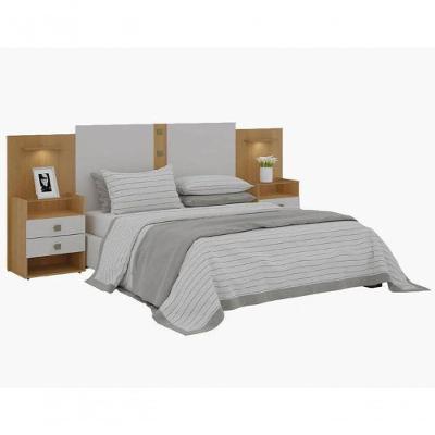 Cabeceira Casal/queen Rubi 100%mdf Cinamomo/off - D Doro