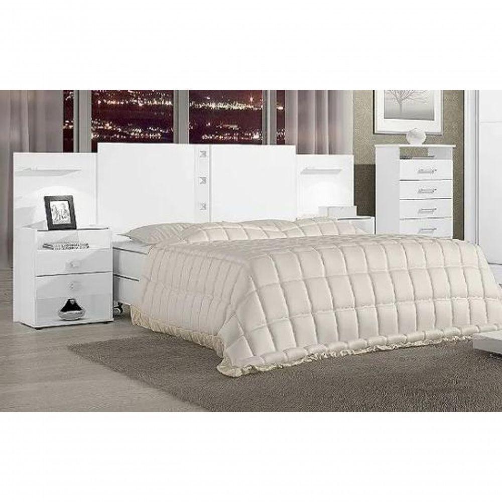 Cabeceira Casal/queen Rubi 100%mdf Branco - D Doro - 1