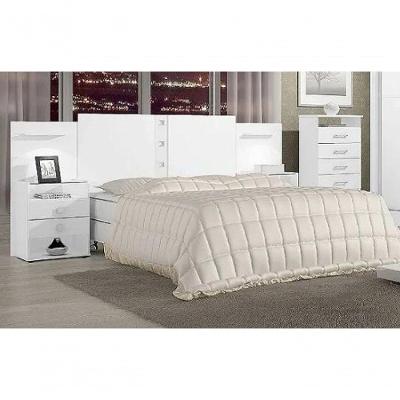 Cabeceira Casal/queen Rubi 100%mdf Branco - D Doro