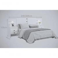 Cabeceira Casal/queen Rubi 100%mdf Branco - D Doro - 2