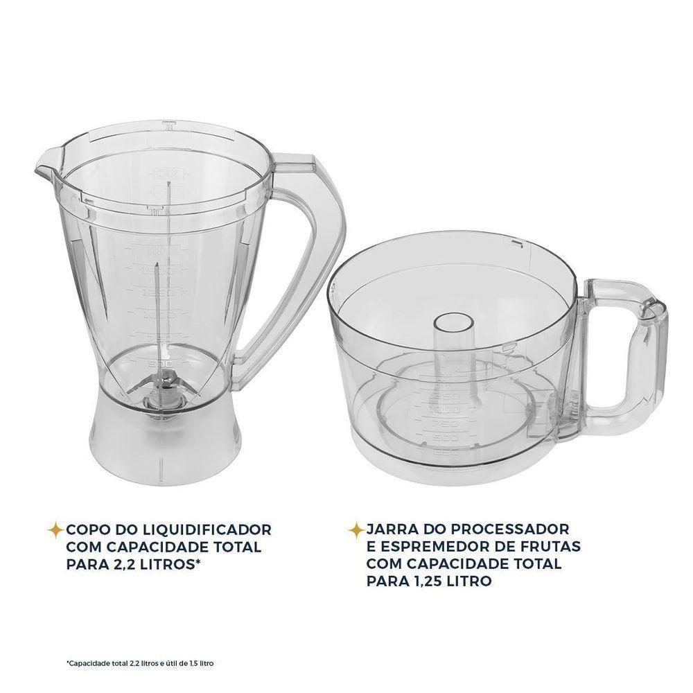 Multiprocessador Britânia 3 Em 1 Lâminas Inox BMP900C 220V - 7