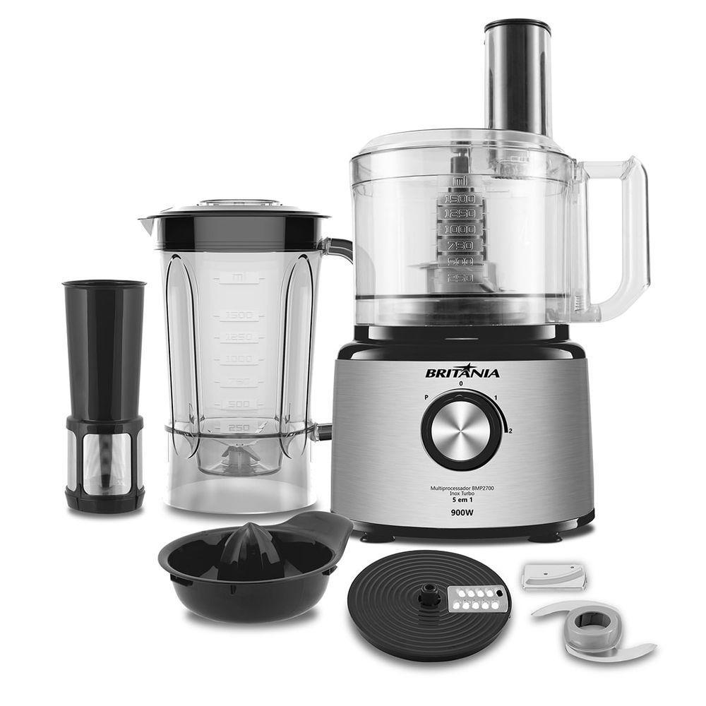 Multiprocessador Britânia 5 Em 1 Inox BMP2700P Turbo 220V - 1