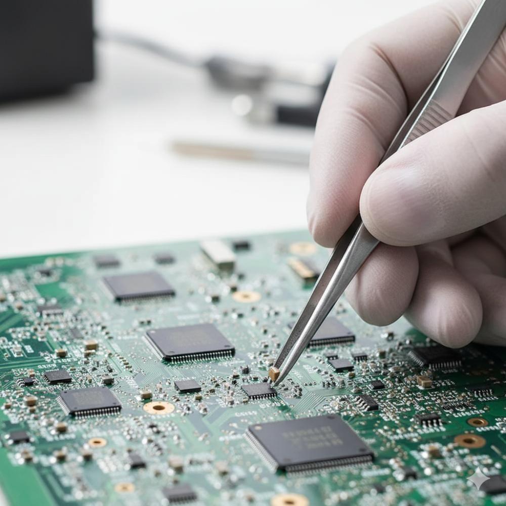 Kit Com 4 Pinças De Precisão Em Aço Inox Ponta Fina, Curva E Reta Para Eletrônica E Artesanato - 3