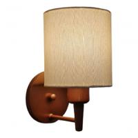 Kit-2 Arandela Cilíndrica Md-2009 Base Cobre Cúpula Em Tecido 14x15cm Algodão Crú - Bivolt - 8