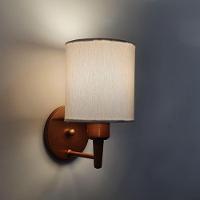 Arandela Cilíndrica Md-2009 Base Cobre Cúpula Em Tecido 14x15cm Branca - Bivolt - 6