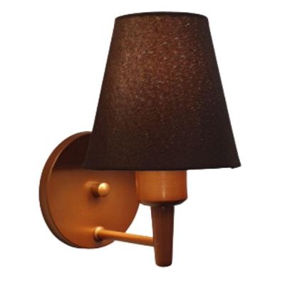 Arandela Cone Md-2004 Base Cobre Cúpula Em Tecido 14-14x07cm Café - Bivolt