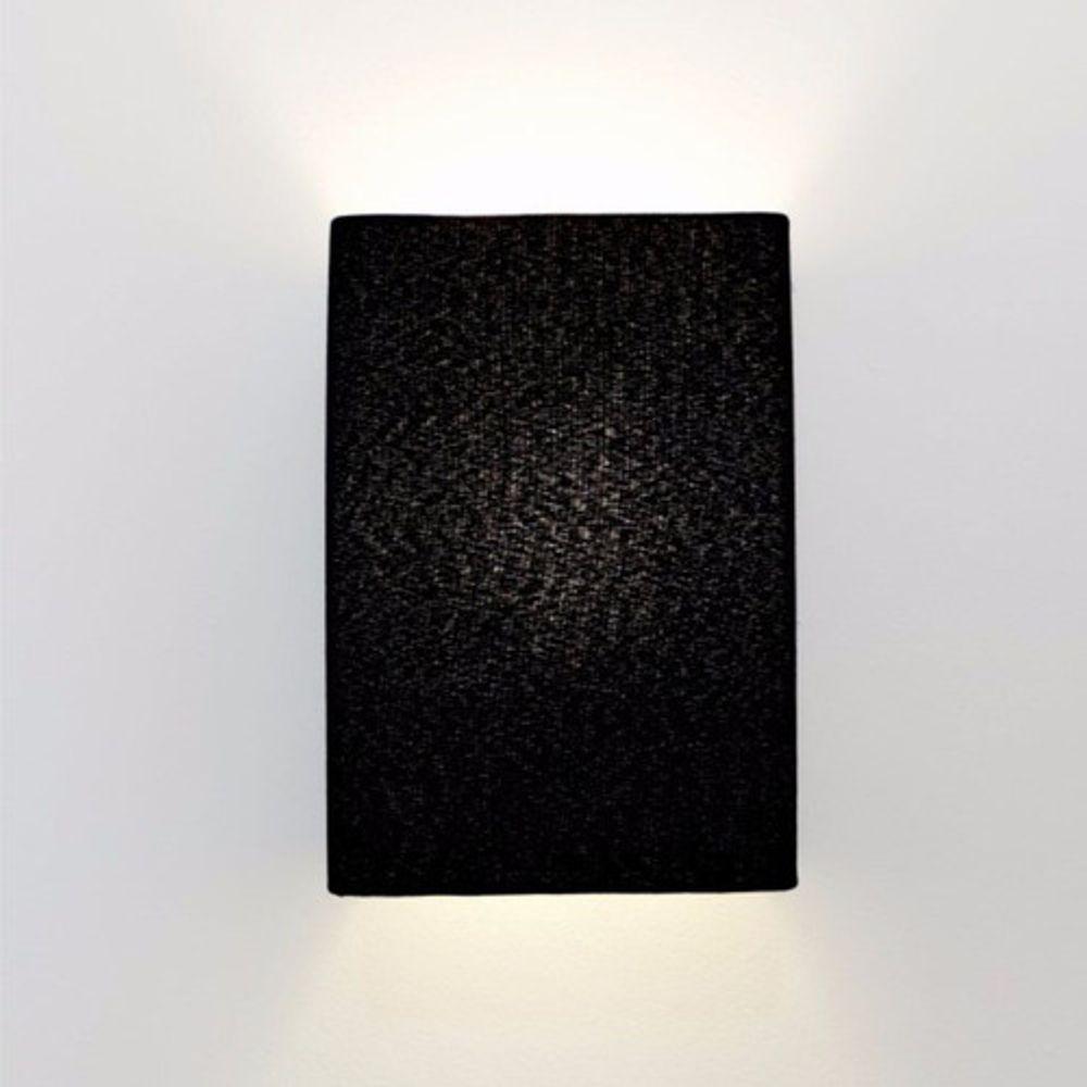 Arandela Retangular Retro Vivare Md-2002 Cúpula Em Tecido 25-16x10cm - Bivolt Preto 127-220v - 6