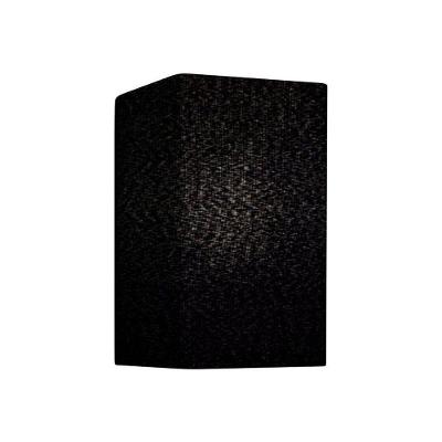 Arandela Retangular Retro Vivare Md-2002 Cúpula Em Tecido 25-16x10cm - Bivolt Preto 127-220v