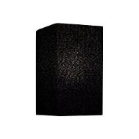 Arandela Retangular Retro Vivare Md-2002 Cúpula Em Tecido 25-16x10cm - Bivolt Preto 127-220v - 1