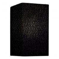 Arandela Retangular Retro Vivare Md-2002 Cúpula Em Tecido 25-16x10cm - Bivolt Preto 127-220v