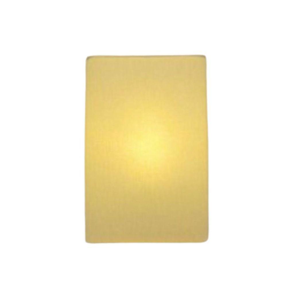 Arandela Retangular Retro Vivare Md-2029 Cúpula Em Tecido 18x10x30cm - Bivolt Algodão-crú 127-220v - 1